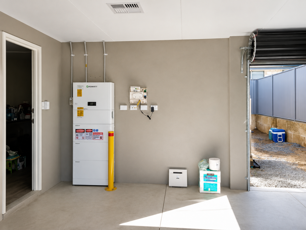Stacked modular home battery units showing how additional storage capacity can be added to an existing system