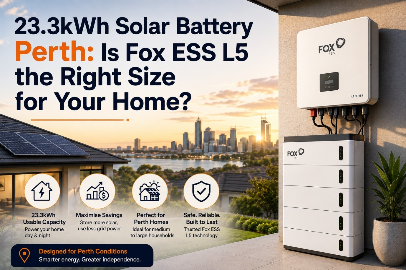 23.3kWh Solar Battery Perth