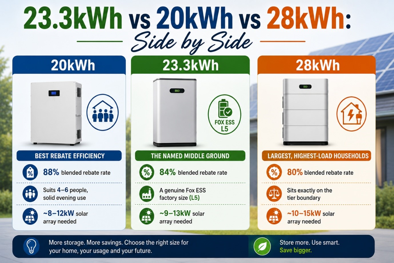 23.3kWh vs 20kWh vs 28kWh