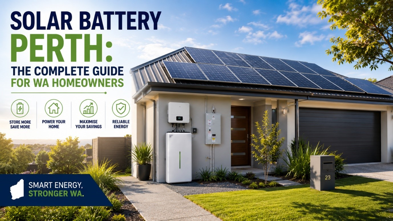 Solar battery installation at a Perth home in Western Australia