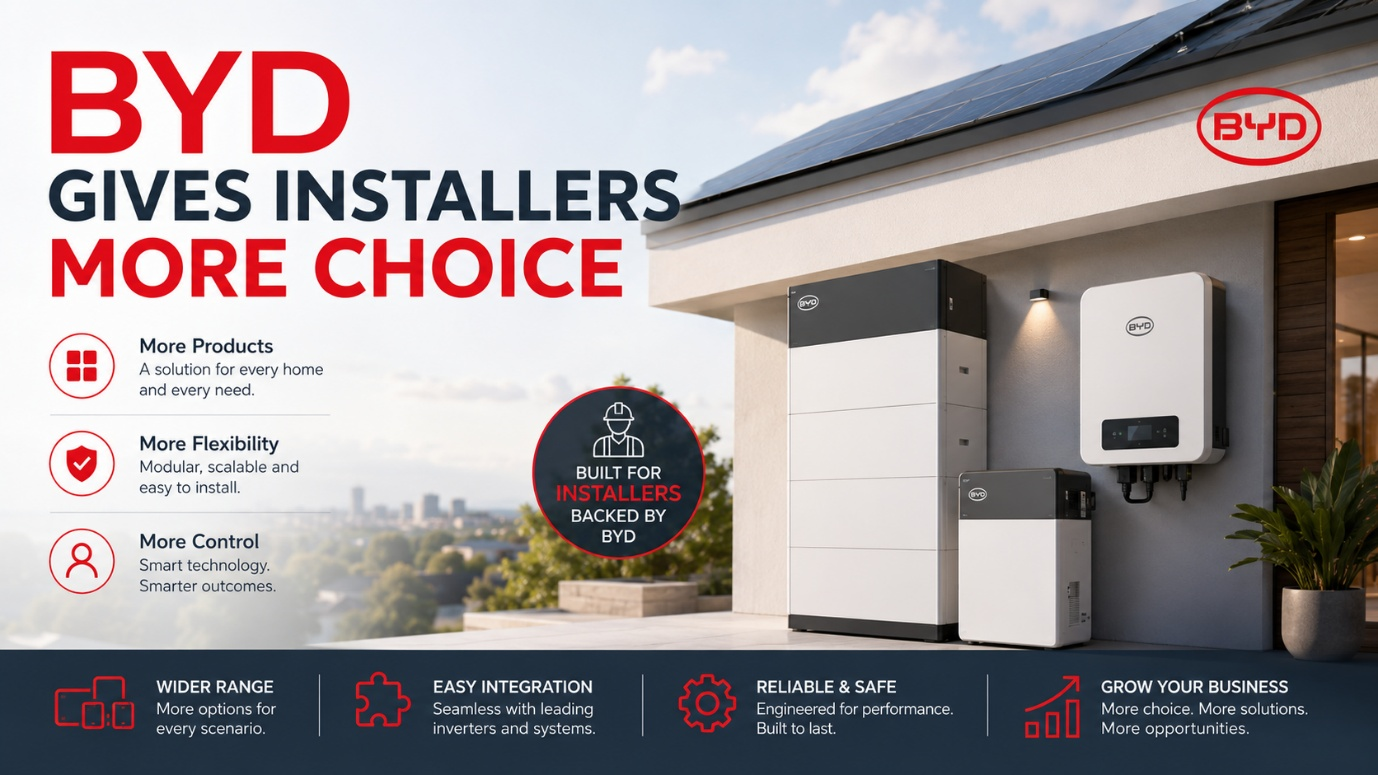 BYD Battery-Box gives installers more inverter choice